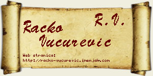 Racko Vučurević vizit kartica